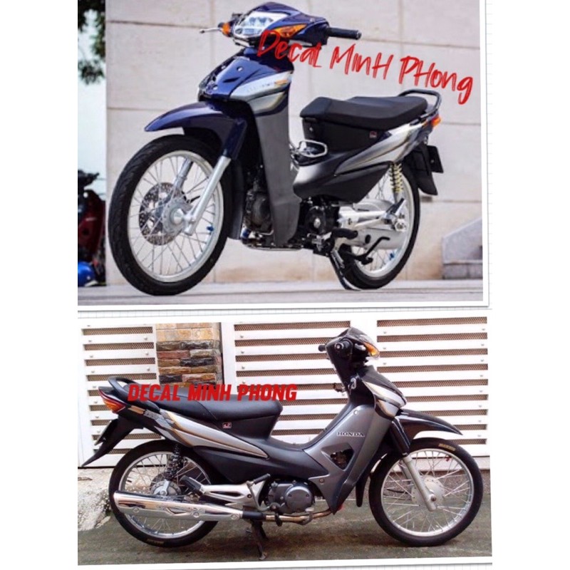 Tem wave alpha S 100-50cc có 3 màu bạc trắng,tím và hồng