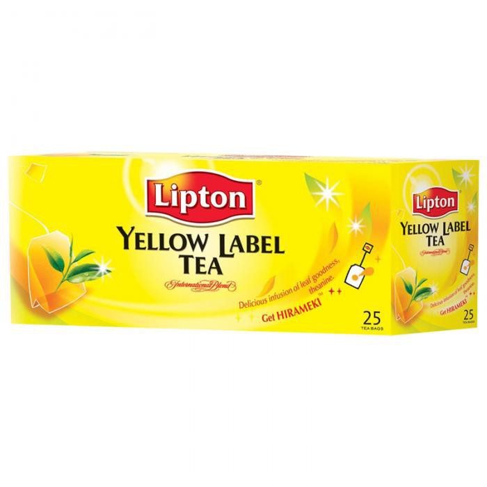 TRÀ ĐEN LIPTON NHÃN VÀNG YELLOW LABEL HỘP 25 TÚI LỌC