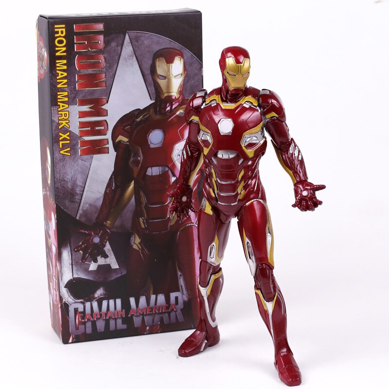 Điên Đồ Chơi Iron Man MARK XLV MK 45 PVC Vẽ Hình Sưu Tập Đồ Chơi Mô Hình