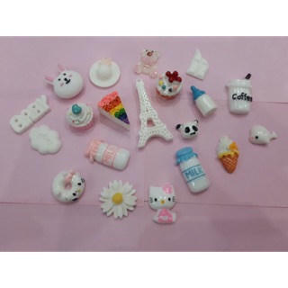 Set 20 charm trắng xinh xắn-NGUYÊN LIỆU SLIME 65k