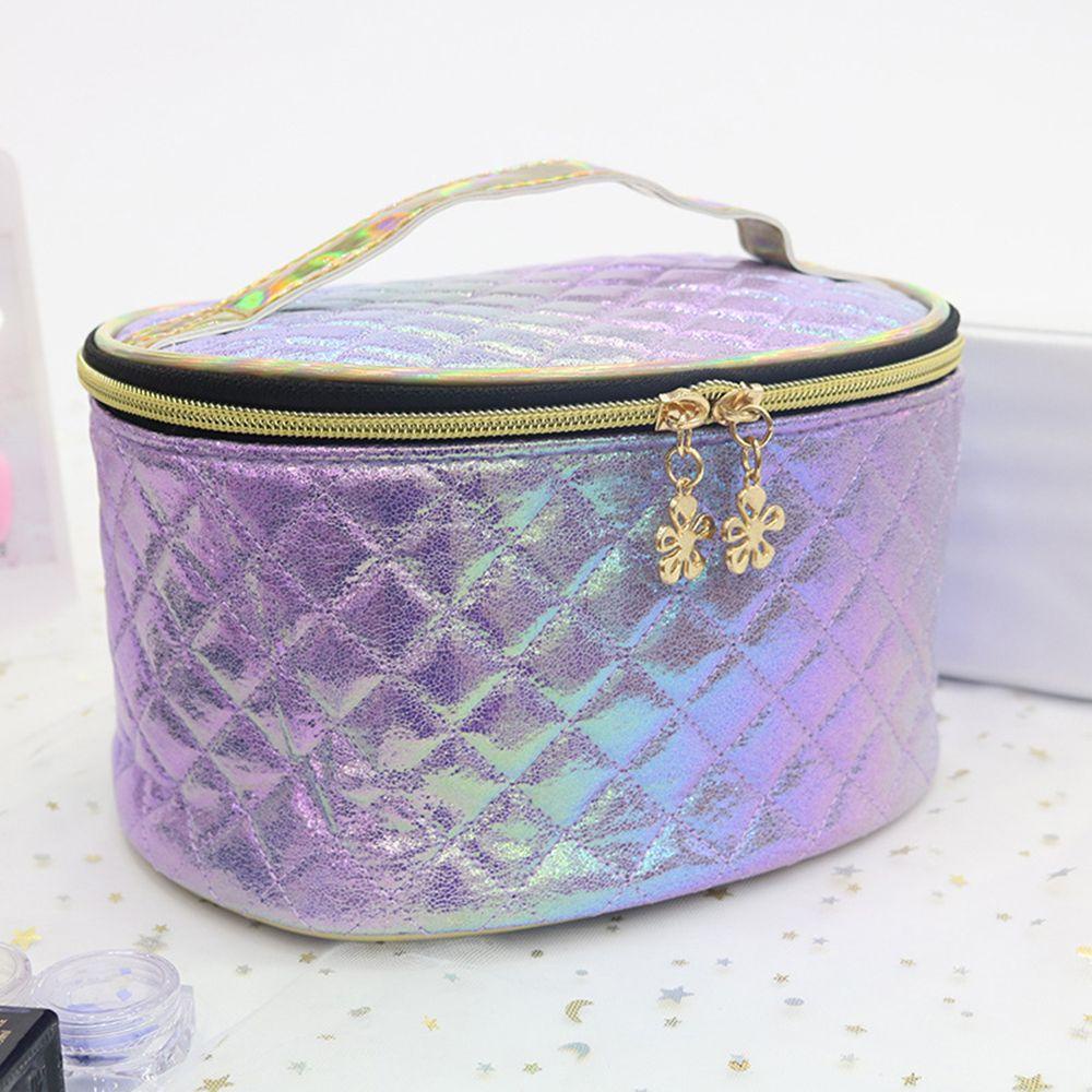 Túi Đựng Mỹ Phẩm Da PU Chống Thấm Nước Màu Laser Thời Trang