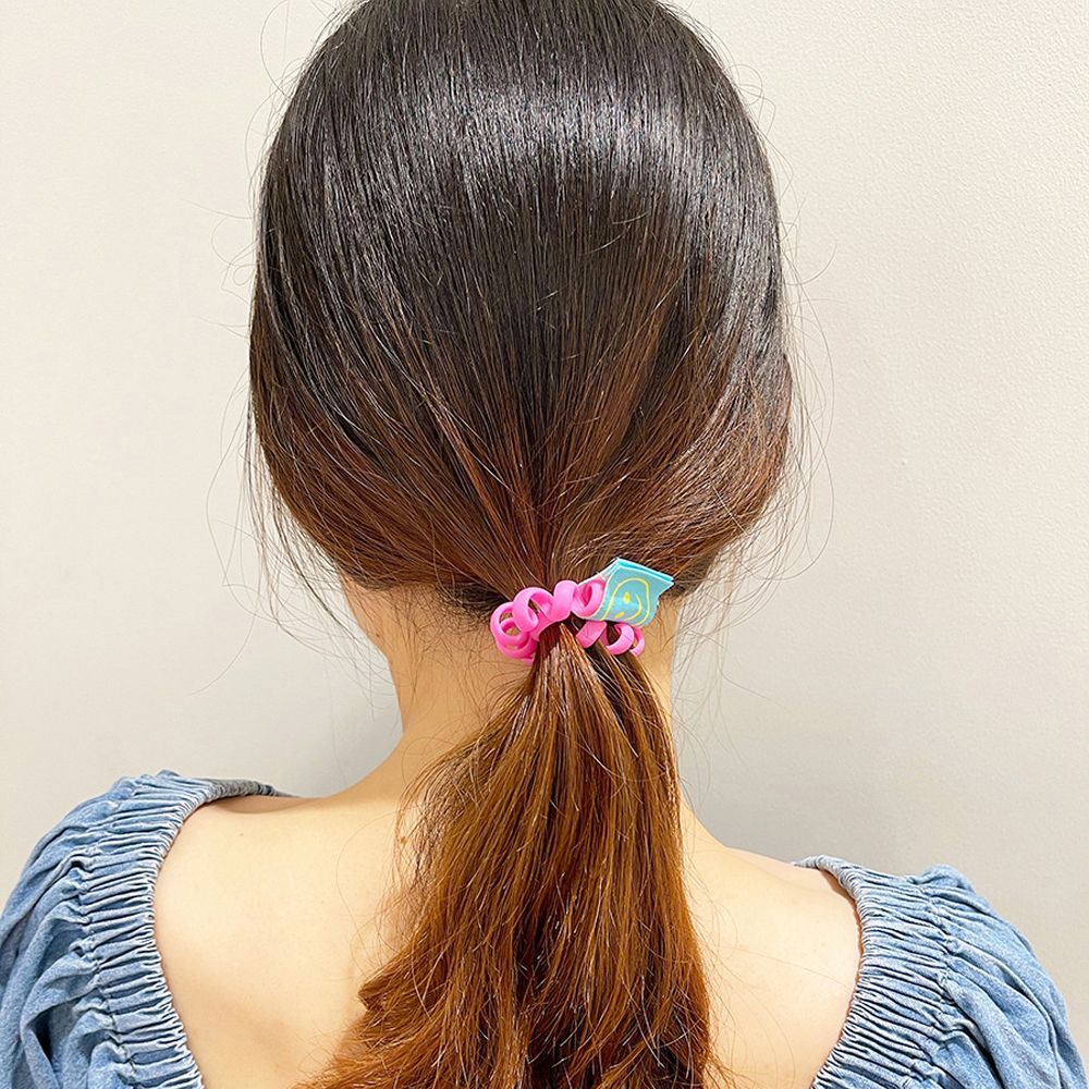 [Hàng mới về] Thun buộc tóc co giãn hình mặt cười màu dạ quang phong cách hàn quốc cho nữ