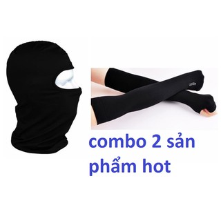 [COMBO HOT] Combo Khăn Trùm Đầu Ninja Và Găng Tay Xỏ Ngón Đi Phượt