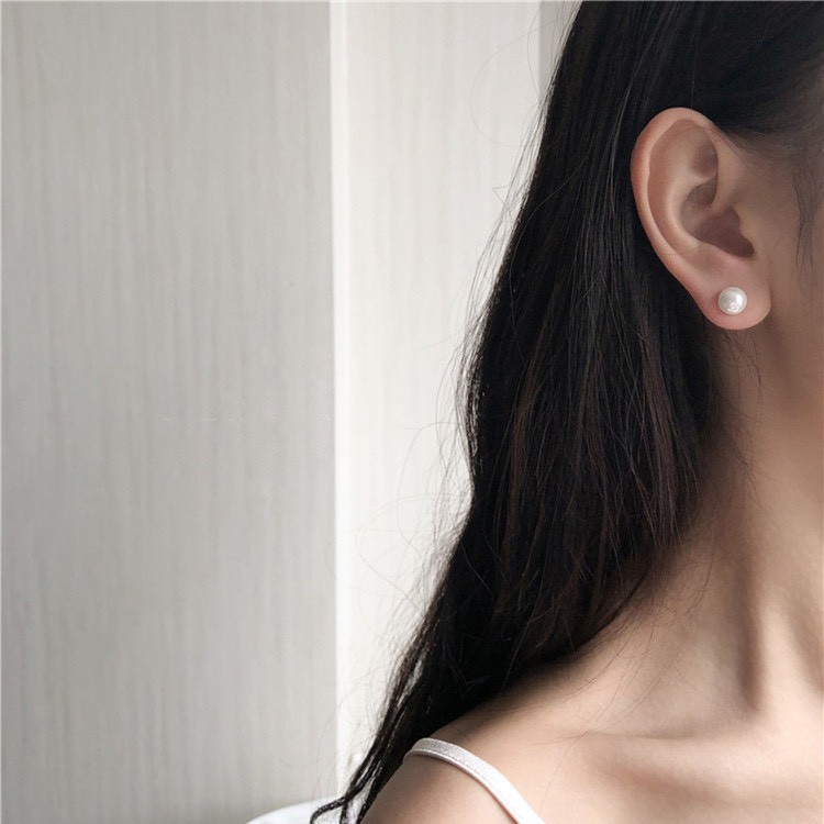 Khuyên tai hạt ngọc trai dáng basic bông tai ngọc trai nhân tạo sang trọng BT09