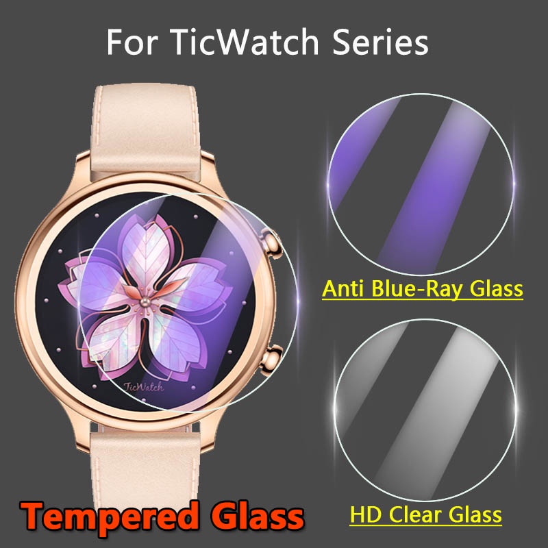 Bộ 5 Kính Cường Lực 2.5D Bảo Vệ Màn Hình Cho TicWatch E E2 S S2 C2 Plus Kèm Phụ Kiện