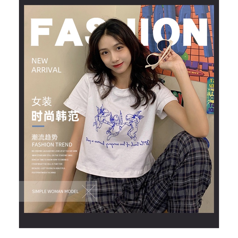 Áo Thun Tay Ngắn Dáng Ôm In Họa Tiết Thời Trang Mùa Hè Phong Cách Hàn Quốc Cho Nữ 271d937
