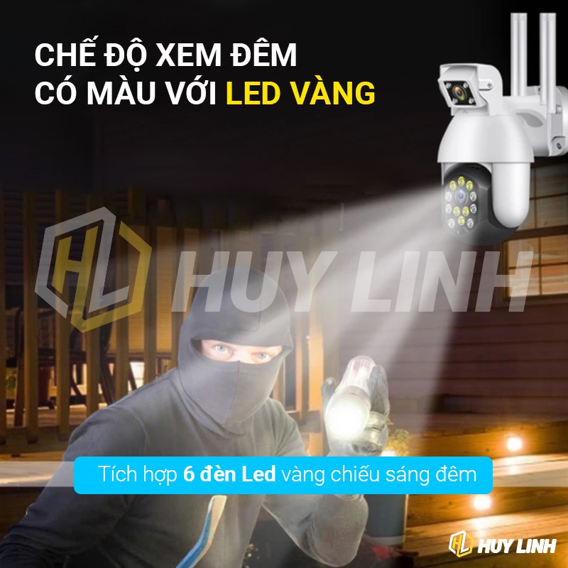 CAMERA IP ICC CP11-12-2 PTZ - DUAL LENS CAMERA 12 LED- ( PHẦN MỀM YCC365 PLUS)