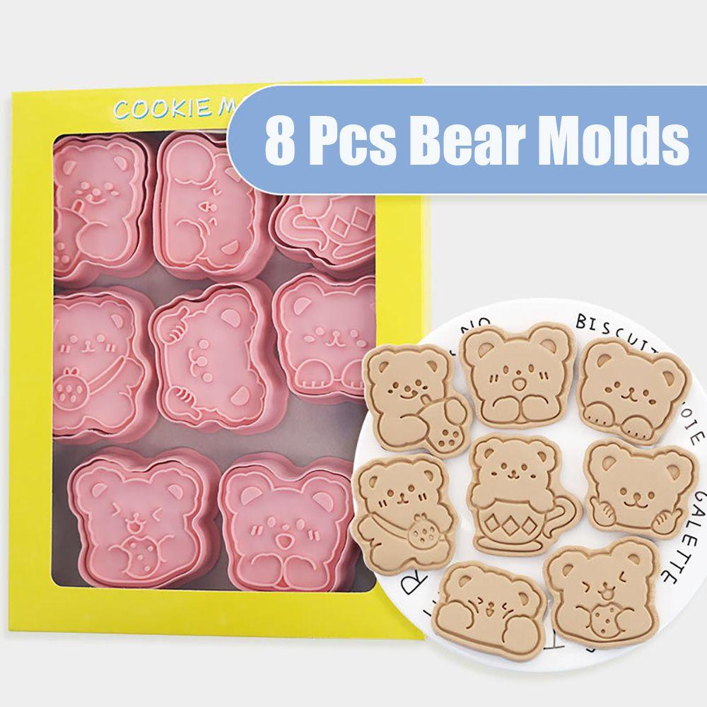 Bộ 8 Khuôn Làm Bánh Quy Hình Hoạt Hình Đáng Yêu