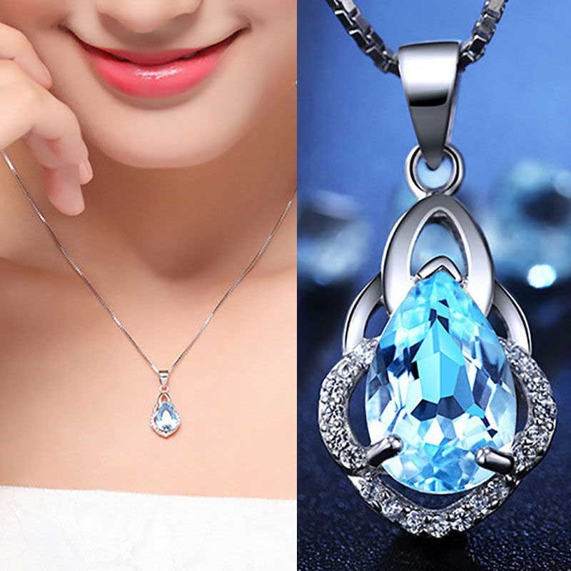 Mặt dây chuyền đá ngọc lam thanh lịch
