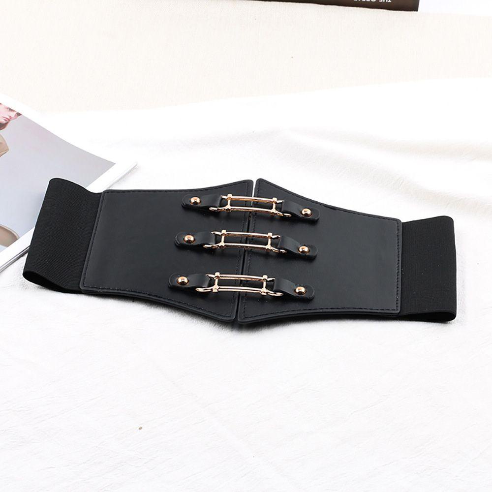 PATH Fashion Girdle Clothing Supplies Waistband Wide Waist Belt Punk Women Accessories Female Corset PU Leather Dress Strap Elastic Buckle