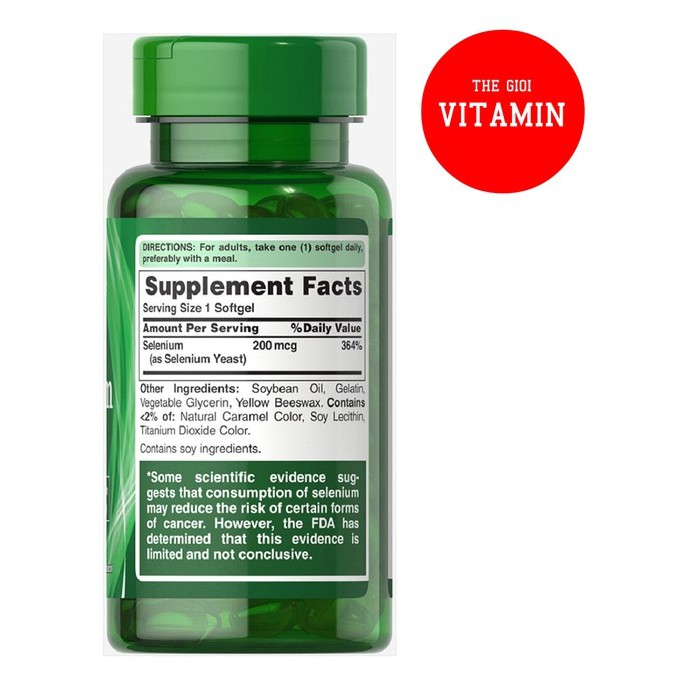 Viên uống hỗ trợ ngăn ngừa ung thư, tăng cường sức đề kháng, hỗ trợ tim mạch và mắt Absorbable Selenium 100V | BigBuy360 - bigbuy360.vn
