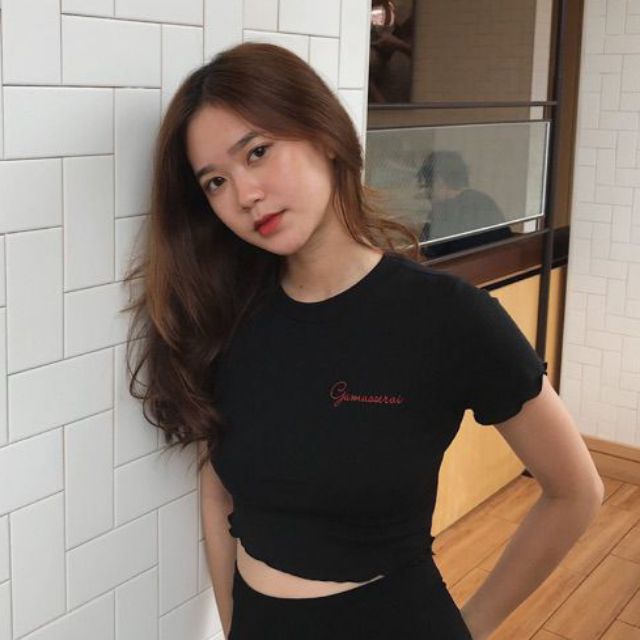 ÁO CROPTOP CUỐN BIÊN THÊU CHỮ TUYẾT'S HOUSE B6-4-3