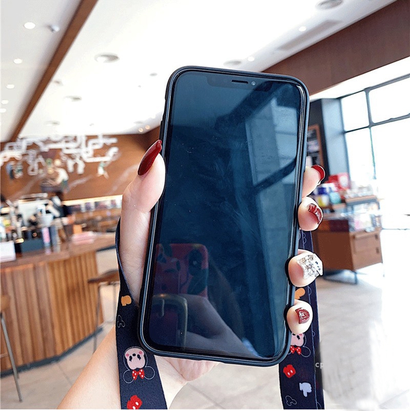 Hoạt Hình Ốp Điện Thoại Có Dây Đeo Cho oppo f11 f9 f7 f5 f1s reno 10 pro plus 5g 8t 8 8z 7 7z 6 6z 5f 5 4 4f 2f