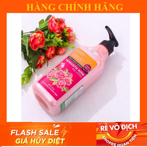 [ Chính Hãng ] Sữa Tắm Hoa Hồng Dưỡng Ẩm, Trắng Da Cao Cấp Hàn Quốc DABO 750ml