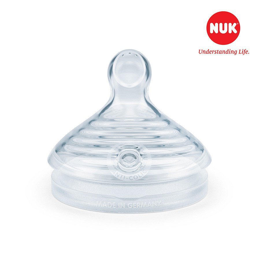 [Chính Hãng] Bộ 2 núm ti Silicone bình sữa NUK Nature Sense