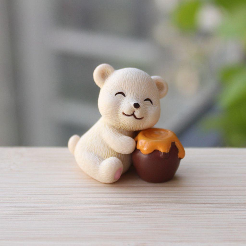 Đồ trang trí Chú Gấu Mật Ong Mini Dễ Thương Tinh Tế Dùng Trang Trí Tiểu Cảnh DIY
