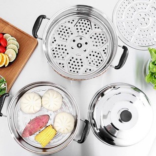 Nồi Hấp Inox 3 Tầng Đa Năng