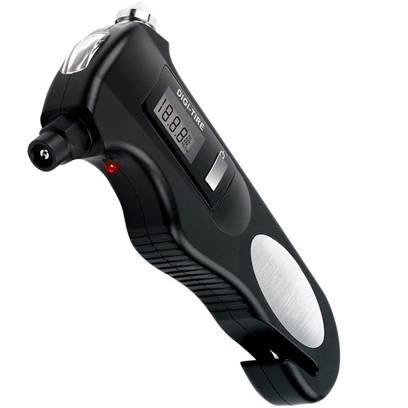 Đồng Hồ Đo Áp Suất Lốp Xe Kỹ Thuật Số 5 Trong 1 150PSI Có Búa Đa Năng Cho Xe Hơi Xe Máy