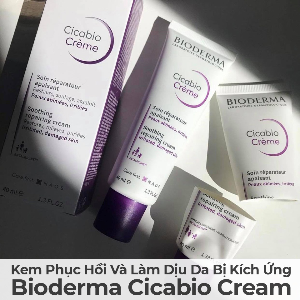 Kem Phục Hồi Da BIODERMA Cicabio Cream 40ml Cấp Ẩm Và Tái Tạo Da