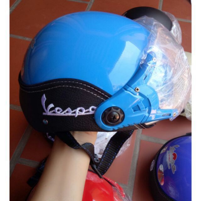 Mũ bảo hiểm💝𝙓𝘼̉ 𝙇𝙊̂̃💝 mũ bảo hiểm Vespa có kính,dành cho người lớn