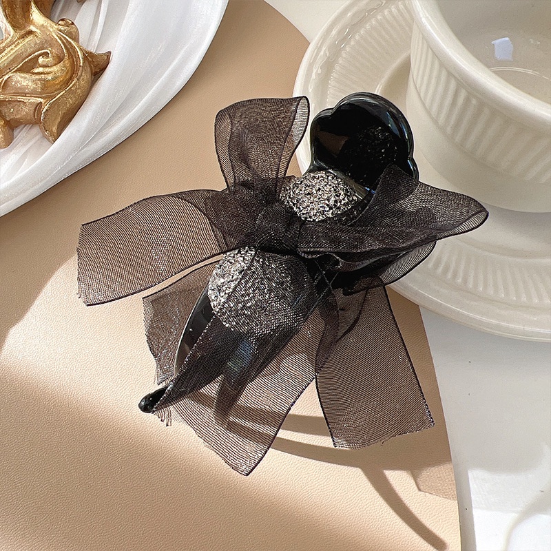 Kẹp Tóc Nơ Đính Đá Thời Trang Chất Lượng Cao Cho Nữ