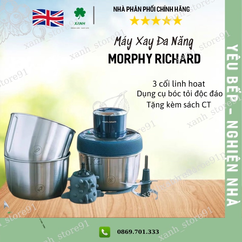 Máy Xay thịt MORPHY RICHARD đa năng  xay thịt, làm ruốc, bóc tỏi siêu nhanh