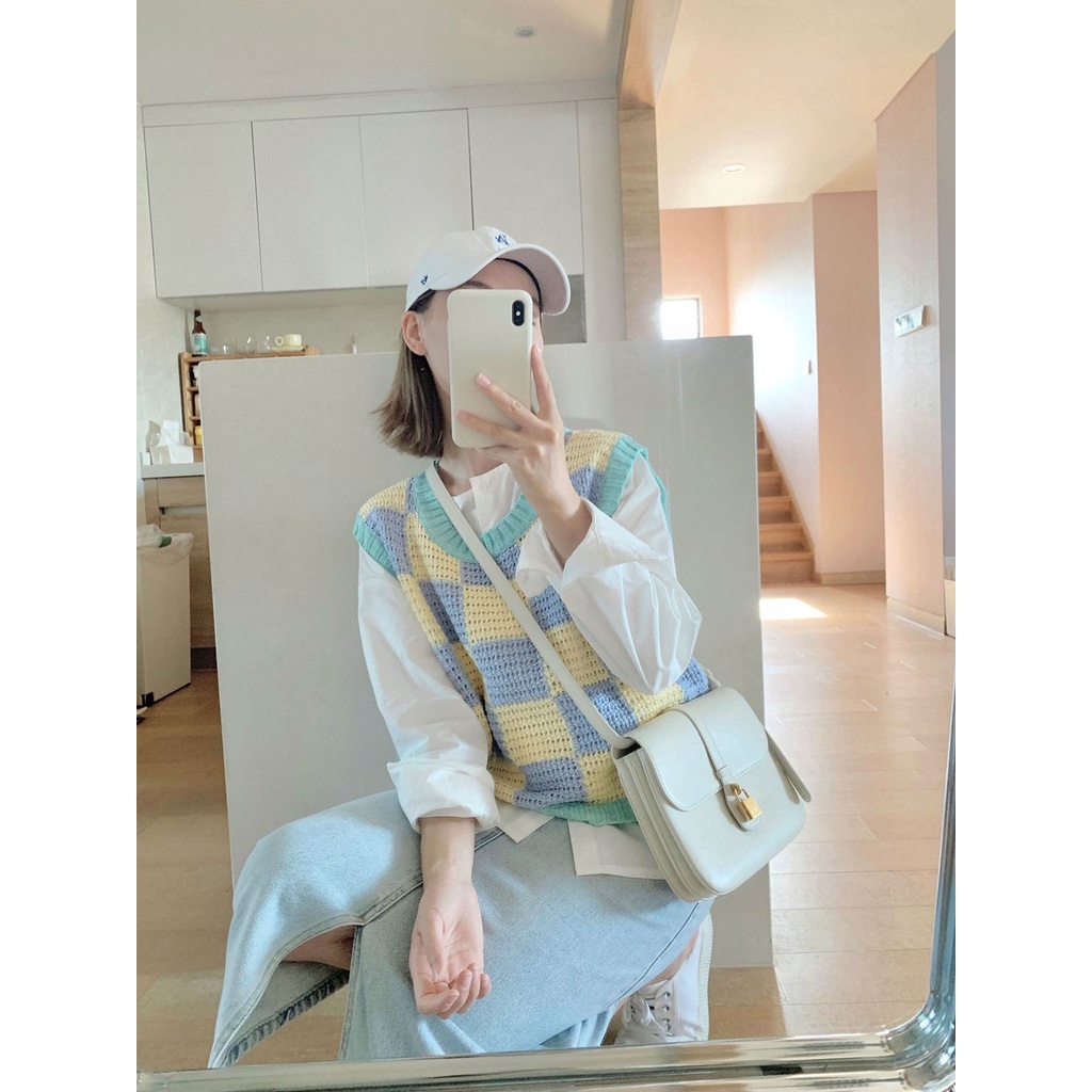 Áo Len Không Tay Dáng Rộng Thiết Kế Mới Thời Trang Dành Cho Nữ