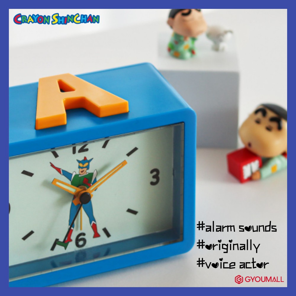 Đồng hồ báo thức để bàn hình mặt nạ cậu bé shin chan / shin chan