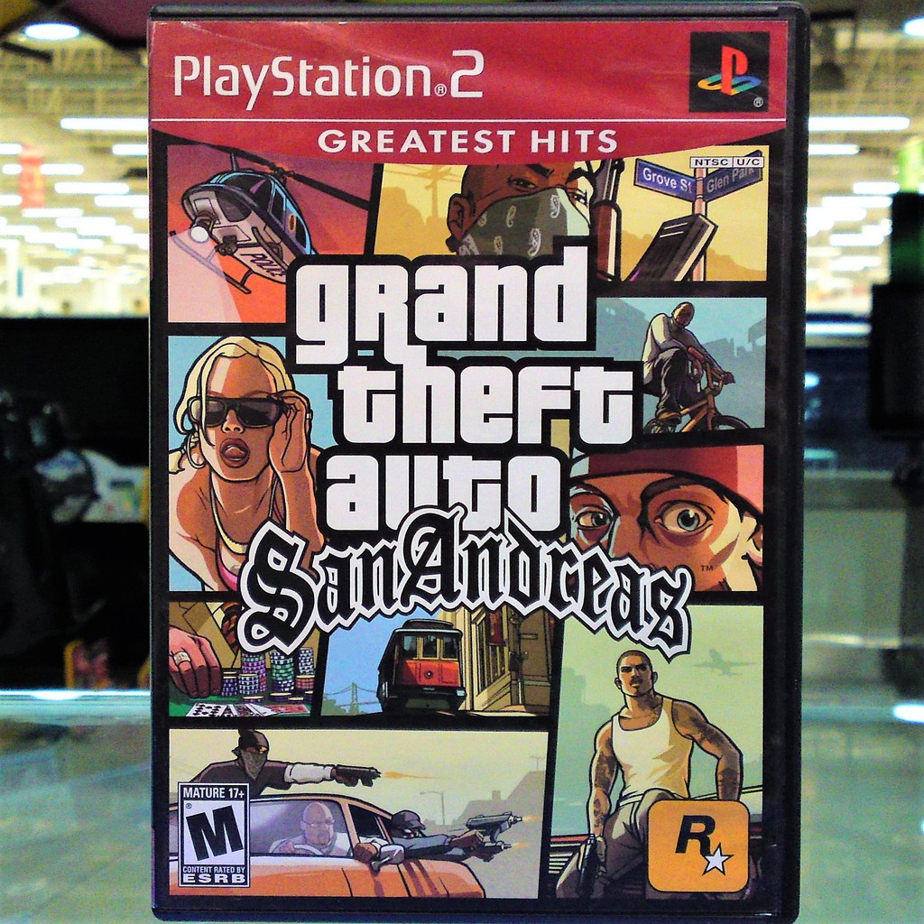 (NTSC-U / C) Đĩa Chính Hãng GTA San Andreas PS2 Game PS2 Grand Theft Auto Greatest Hits