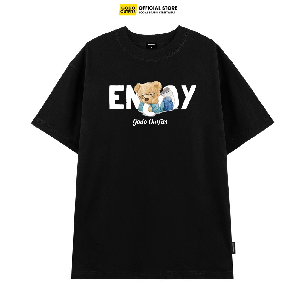 Áo thun tay lỡ Godo Outfits/Teedy Enjoy/localbrand/AT155