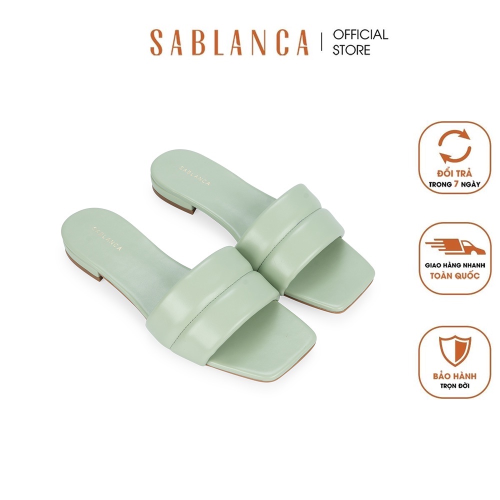 Dép xẹp nữ chần bông quai ngang Sablanca DX0068