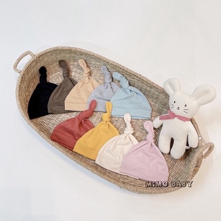 Mũ cotton thắt nút siêu đẹp cho bé từ 0-6 tháng