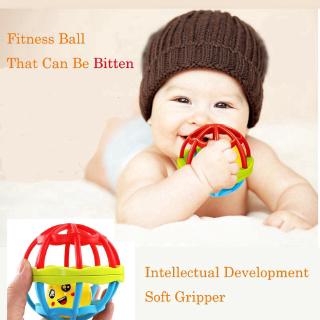 Baby Soft Rubber Ball Hand Grasping Fitness Ball Rattle Teether Rattle Fitness Stick Color