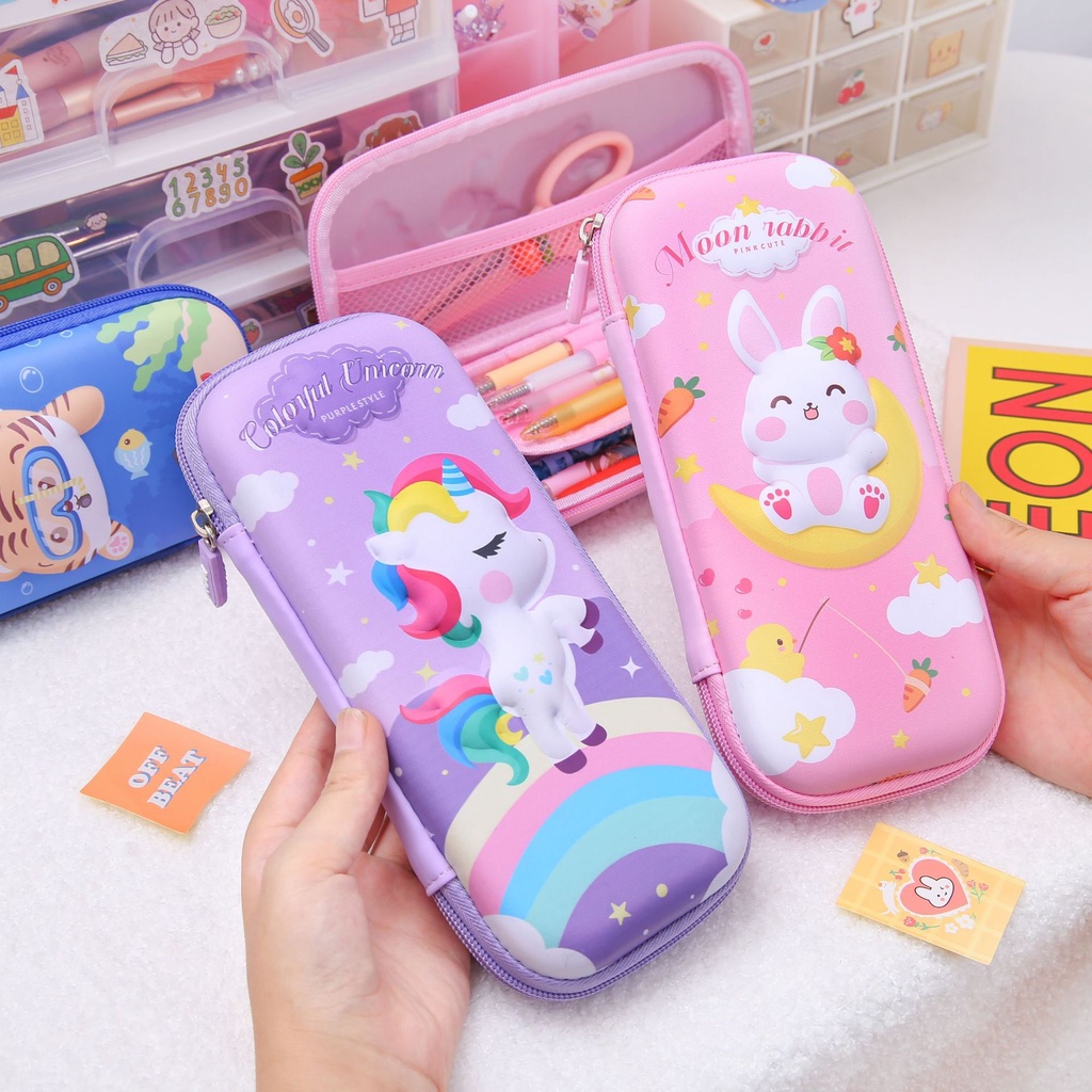 Hộp Đựng Bút EVA 3D Họa Tiết Siêu Dễ Thương Cho Bé Trai và Bé Gái