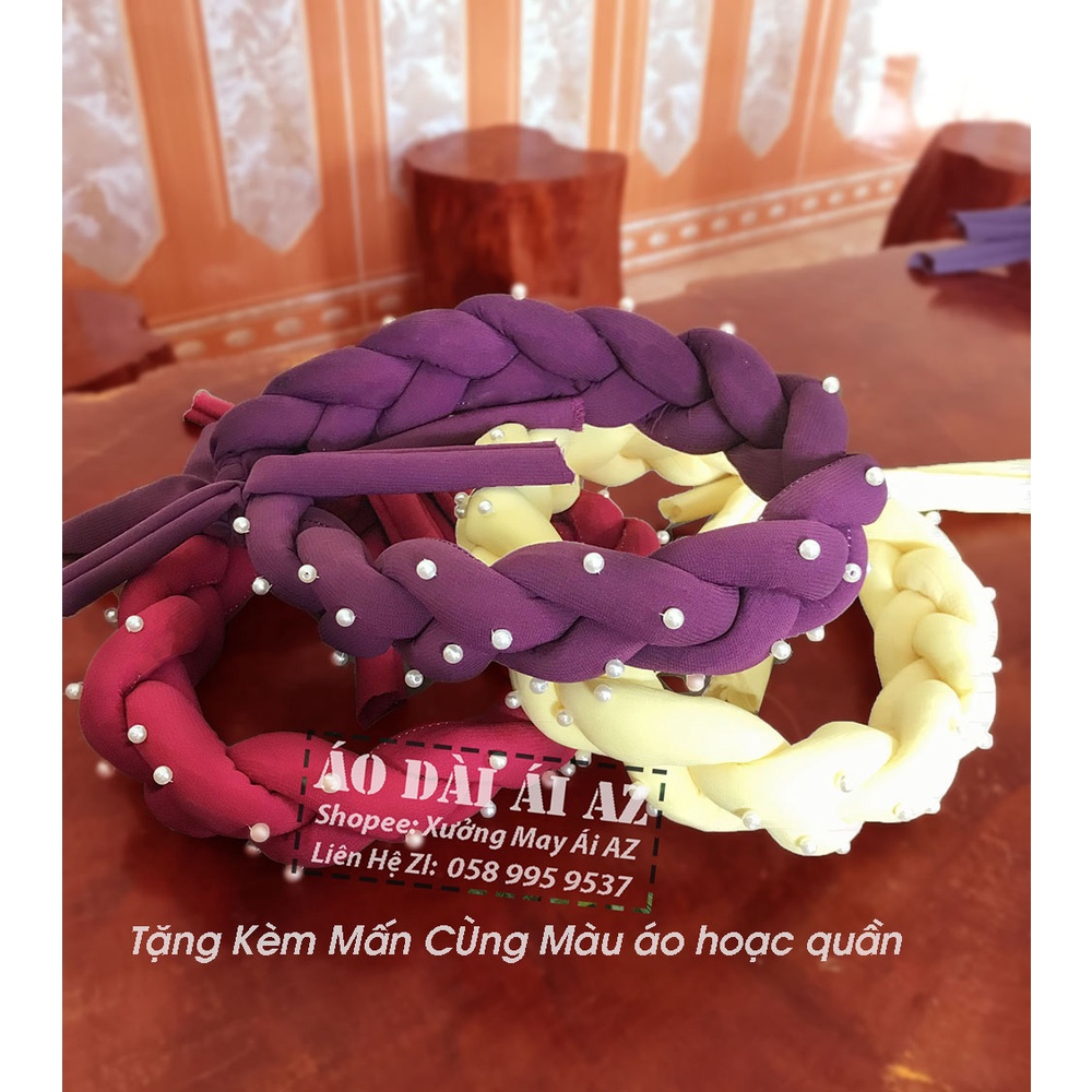 Áo Dài Cách Tân Nữ Dáng Suông Tay Ngắn Loe Bèo AZ01-2