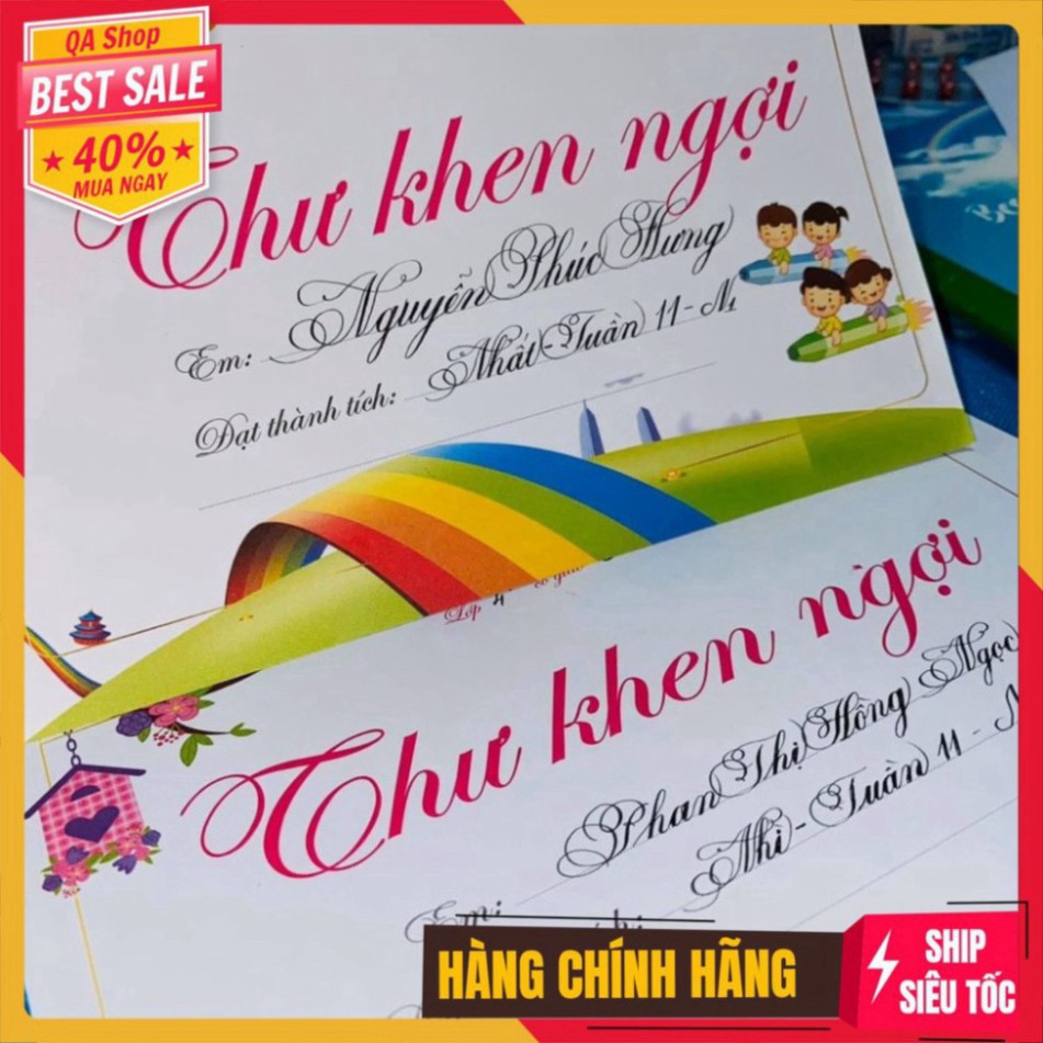 Giấy Viết Thư Khen Động Viên Học Sinh - Biểu Dương Các Em Học Sinh Học Tốt - Khổ giấy A5