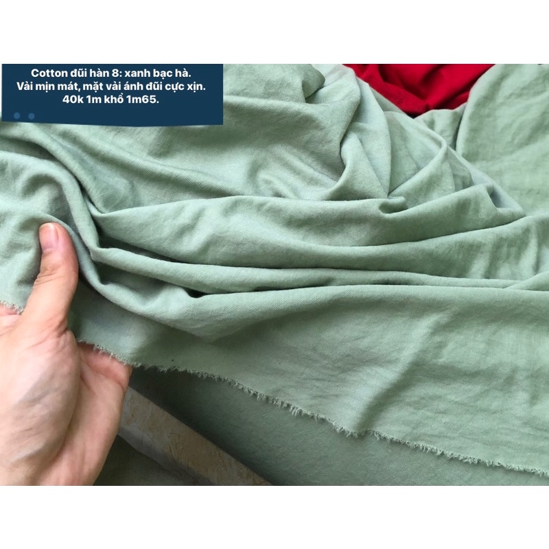 Vải cotton đũi Hàn sịn đẹp