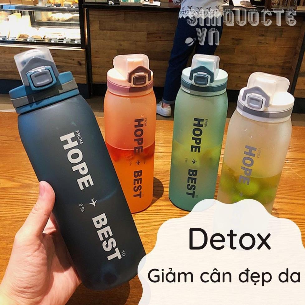 Bình Nước Thể Thao Nhựa Tritan 900ml Hope To Best- Bình nước tập gym, thể thao, du lịch, đi làm, đi chơi