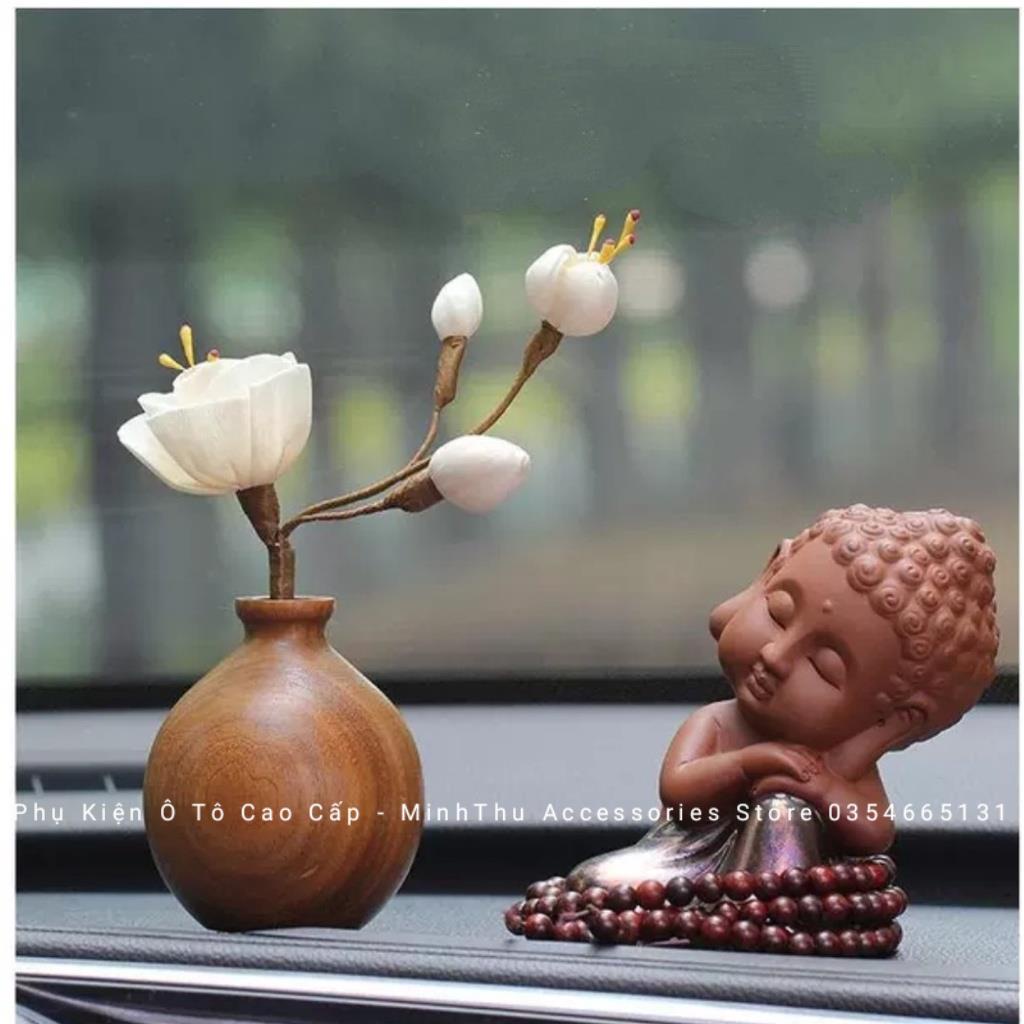 Set Tượng Phật cùng mộc liên hoa , đài sen trang trí taplo  ( có ảnh thật &amp; feedback )