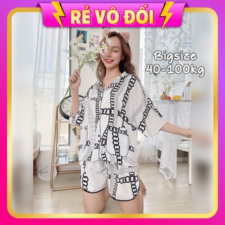 Đồ bộ đùi cánh dơi 40-100kg bigsize siêu xinh mặc nhà cho nàng múp