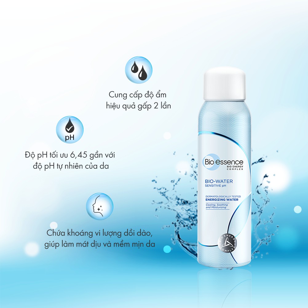 Nước khoáng dưỡng da ẩm mượt mịn màng Bio-Essence Bio-Water Energizing Water 100ml