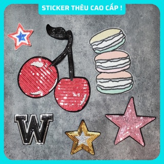 Sticker ủi quần áo cao cấp CÓ SẴN KEO ỦI,phụ kiện trang trí quần áo,path miếng vá Quần Áo,vá áo phao, trang trí quần