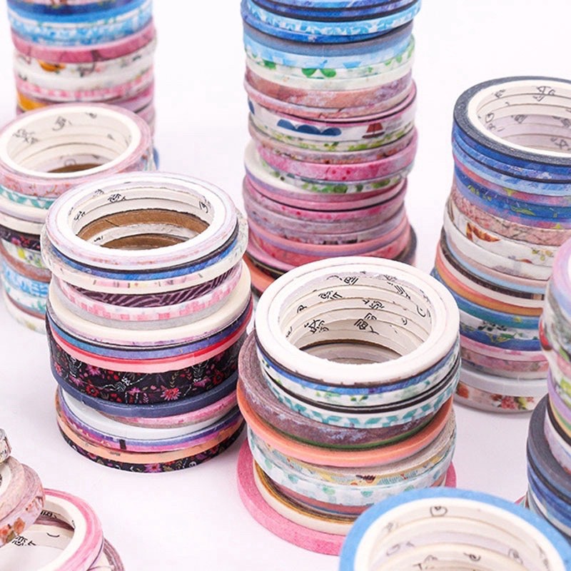 Combo 10 cuộn washi Tape super mini siêu dễ thương - MiuSua