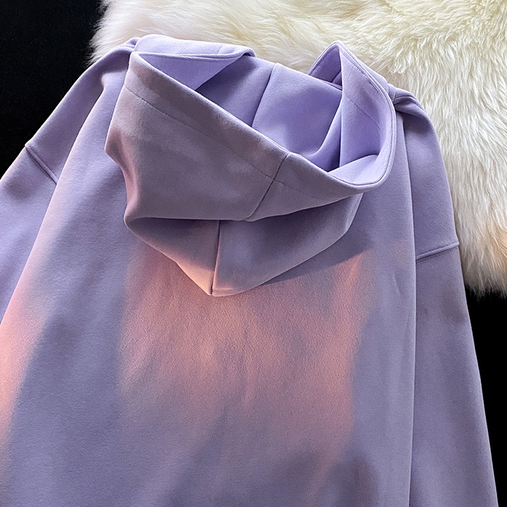 Áo Khoác Hoodie Mỏng Dáng Rộng Thêu Họa Tiết Phong Cách Hàn Quốc Cho Nữ