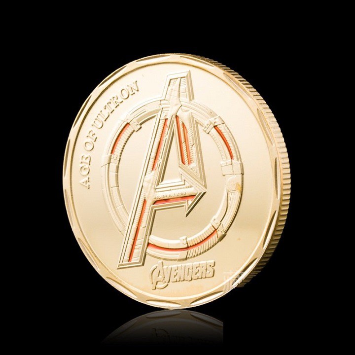 Xu Avengers Marvel Siêu Anh Hùng Thor Vàng; Màu: vàng; đường kính của xu là 4cm-TMT Collection-SP002465