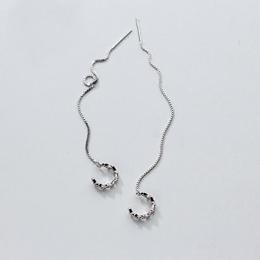 Khuyên tai bông tai kẹp vành tai nữ vòng tròn bạc phong cách Hàn Quốc thời trang cá tính quà tặng xinh xắn dễ thương