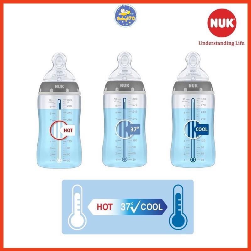 Bình Sữa Cảm Biến Nhiệt Nuk PP 150Ml / 300Ml Núm Ti Silicone