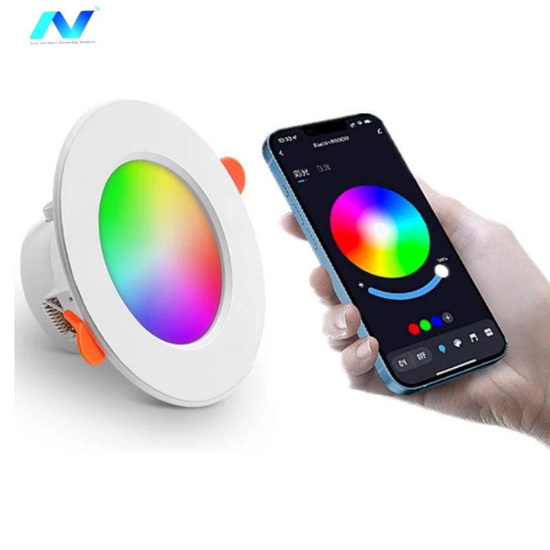 Đèn âm trần thông minh Bluetooth Tuya 10W Điều khiển quá điện thoại, giọng nói tiếng viêt