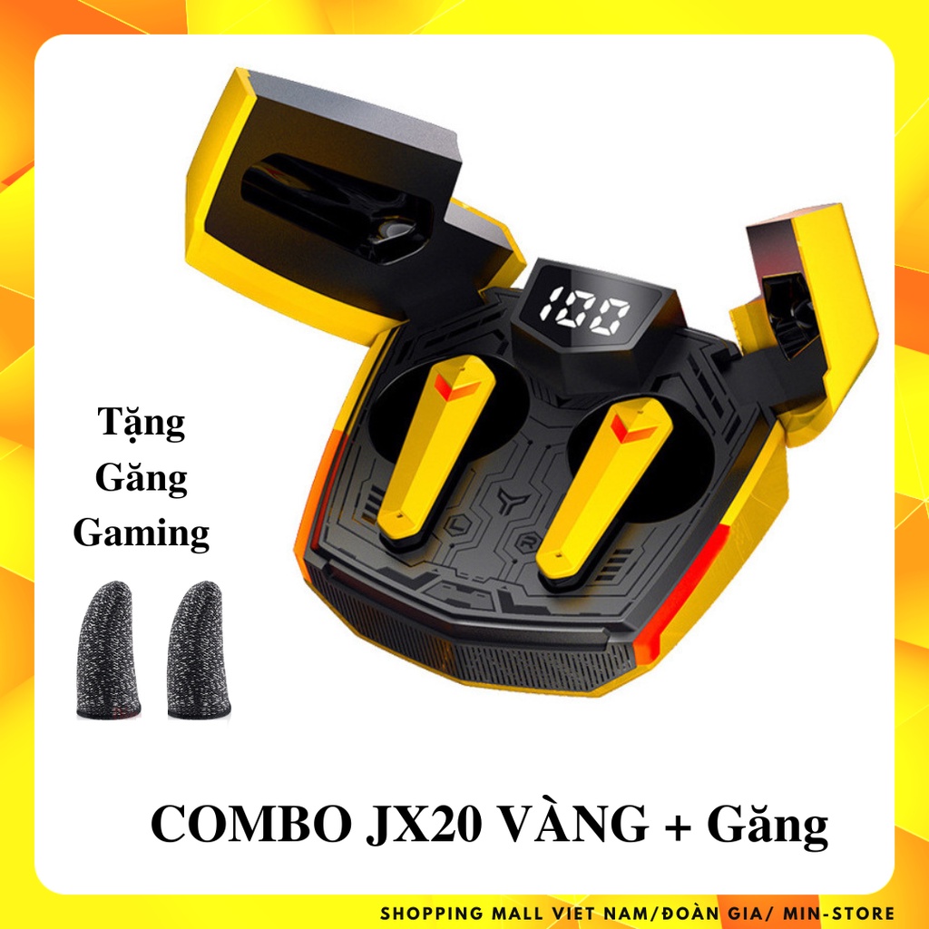 Tai nghe Bluetooth Gaming 5.1 kèm găng tay game cao cấp, tai nghe không dây X7 không trễ âm có chế độ kép