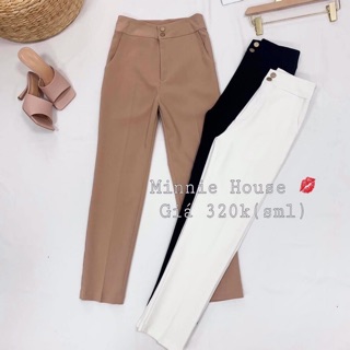Quần tây 2 nút lưng cao